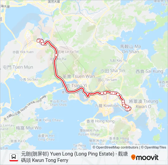 268A Bus Line Map
