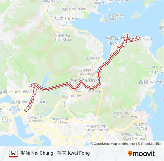 40E Bus Line Map
