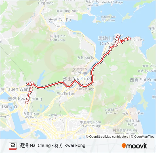 40E Bus Line Map
