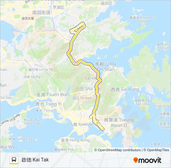 78X Bus Line Map
