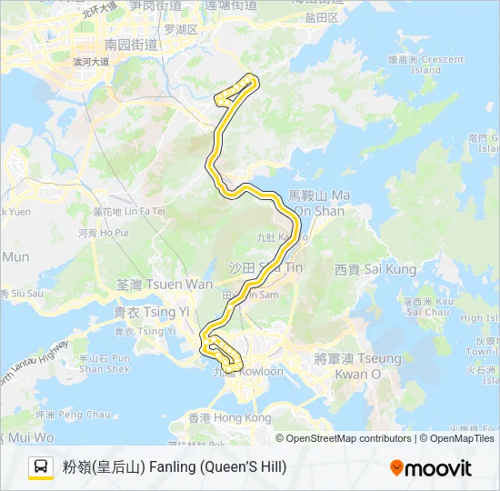 79X Bus Line Map