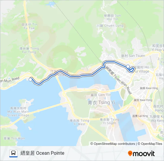 NR339 Bus Line Map