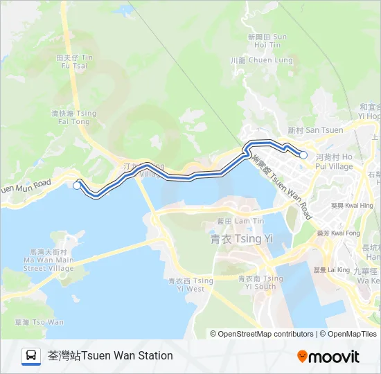 NR339 Bus Line Map