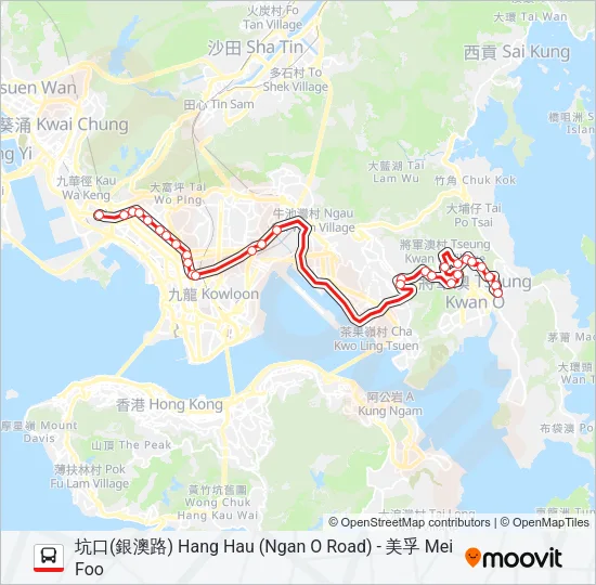 293S Bus Line Map