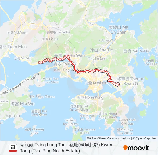 234D Bus Line Map