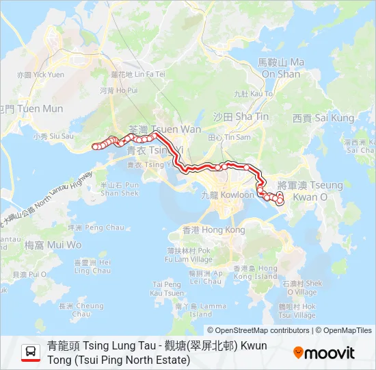 234D Bus Line Map