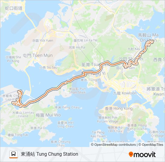 N42 bus Line Map