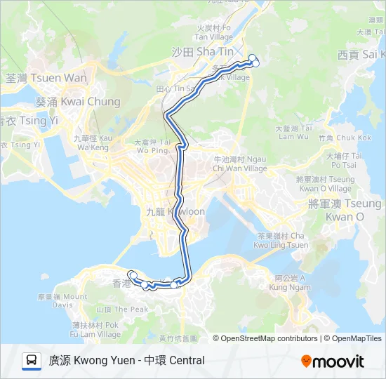 NR83 Bus Line Map