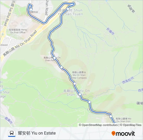 NR84 Bus Line Map