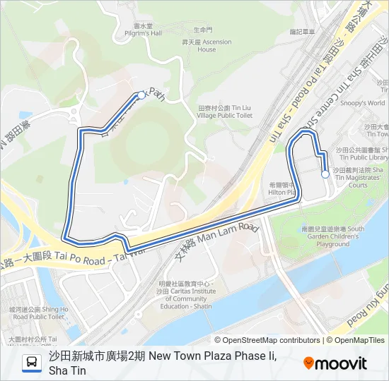NR809 Bus Line Map