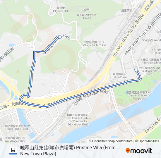 巴士NR809的線路圖