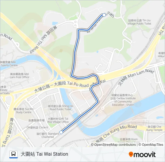 NR809 Bus Line Map