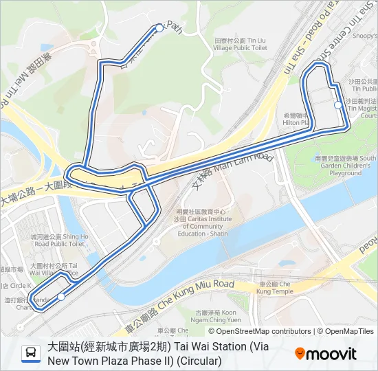 NR809 Bus Line Map