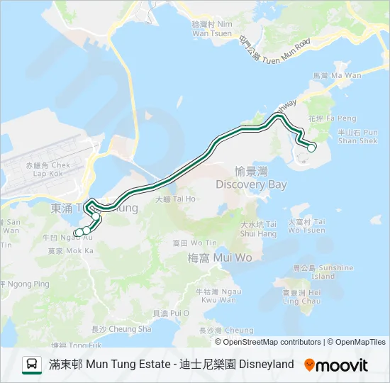36X Bus Line Map