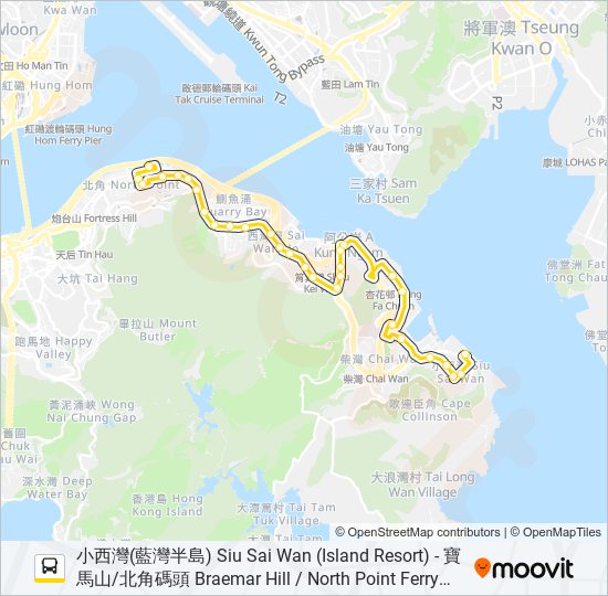 85 bus Line Map