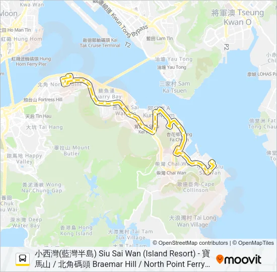 85 Bus Line Map