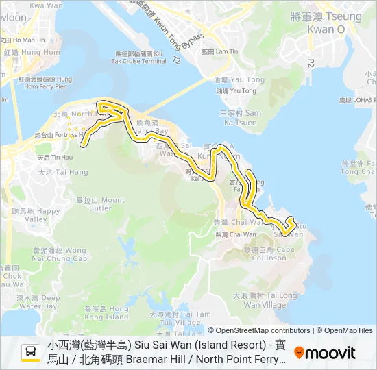 85 Bus Line Map