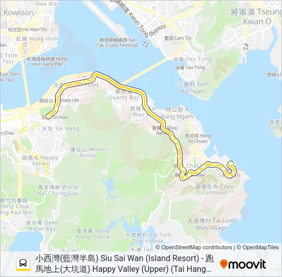 8X Bus Line Map