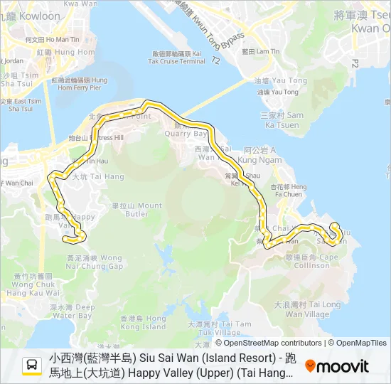 8X Bus Line Map