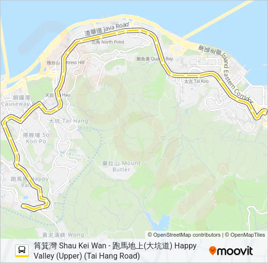 19P Bus Line Map