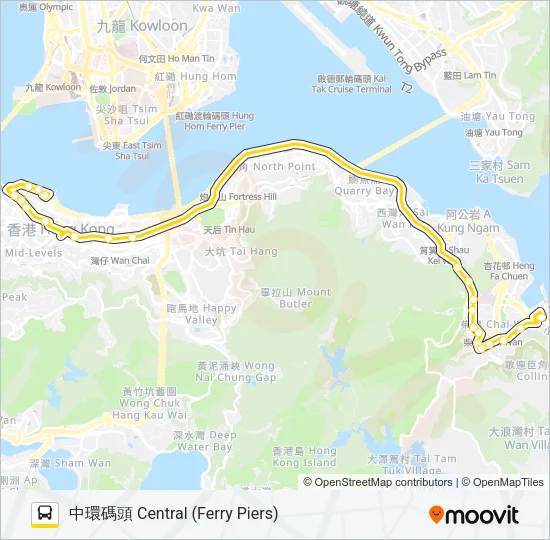780 Bus Line Map