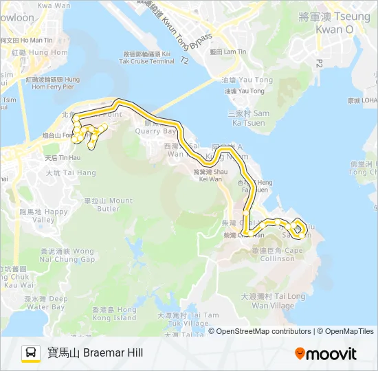 85P Bus Line Map