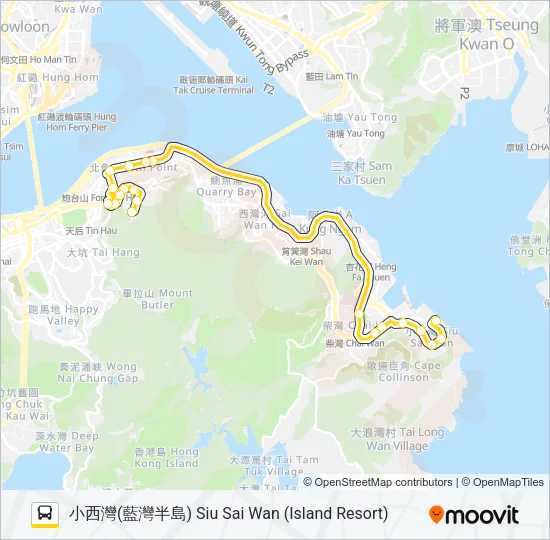 85P Bus Line Map