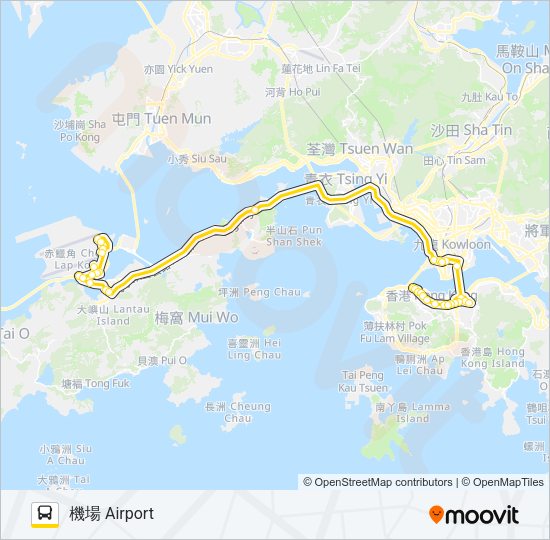 巴士N11的線路圖