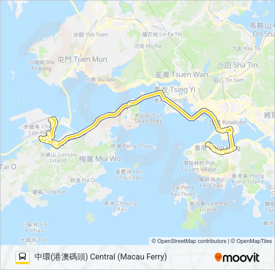 N11 Bus Line Map