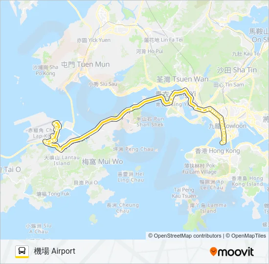 N21 Bus Line Map