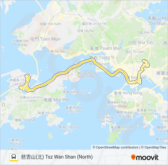 N23 Bus Line Map