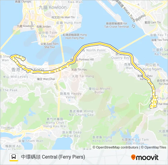 780P Bus Line Map