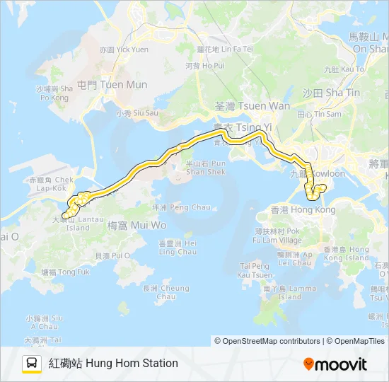 E21X Bus Line Map