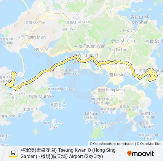 E22A bus Line Map