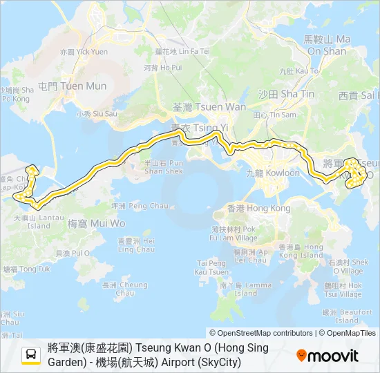 E22A Bus Line Map