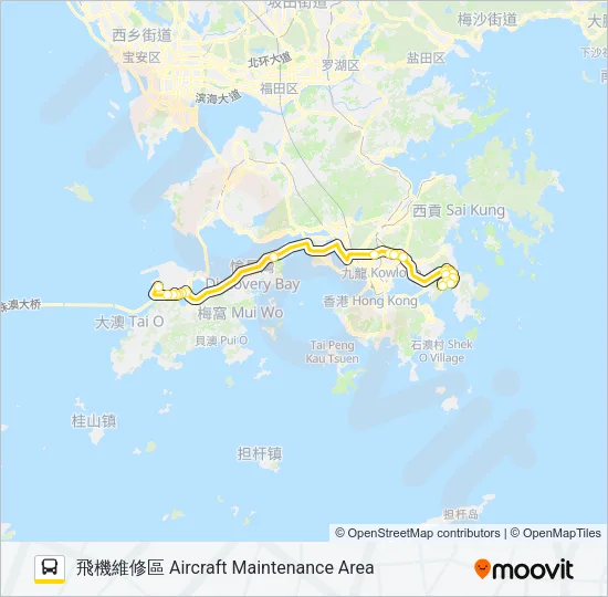 巴士E22C的線路圖