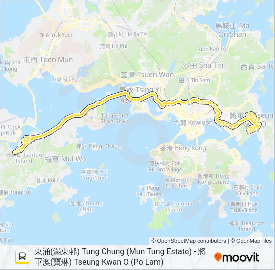 E22S Bus Line Map