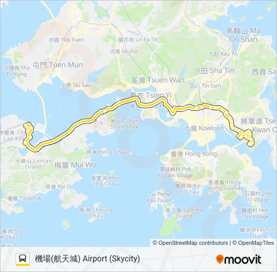 E22X Bus Line Map