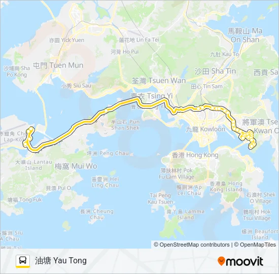 E22X Bus Line Map