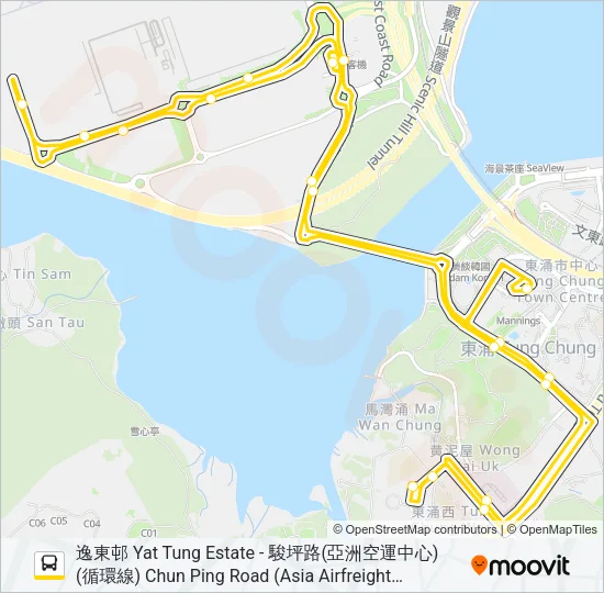 S52P Bus Line Map