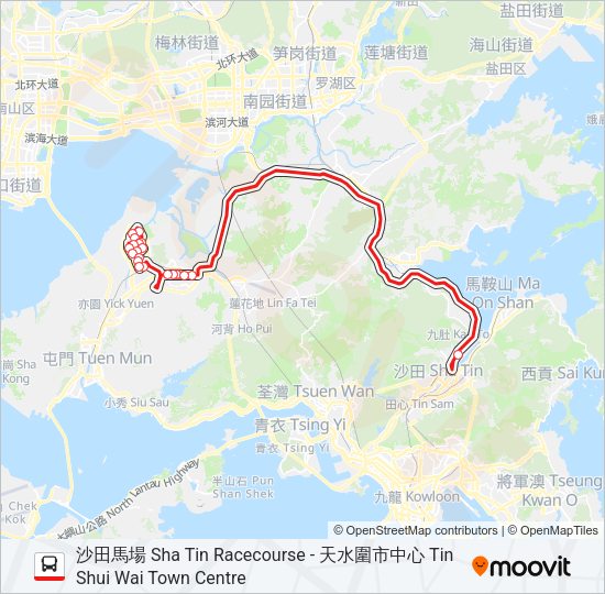 869 Bus Line Map