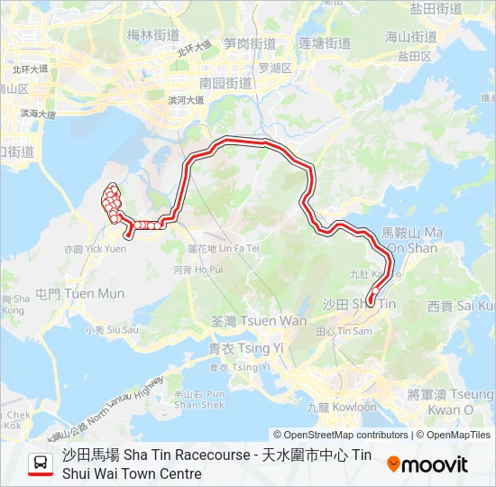 869 Bus Line Map