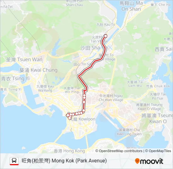 887 Bus Line Map