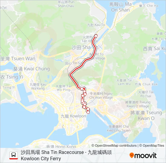 891 Bus Line Map