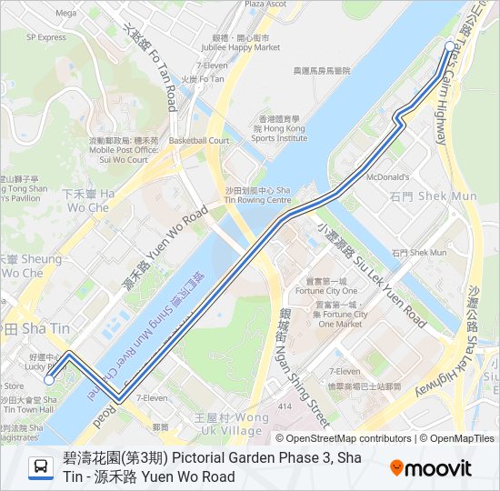 巴士NR812的線路圖