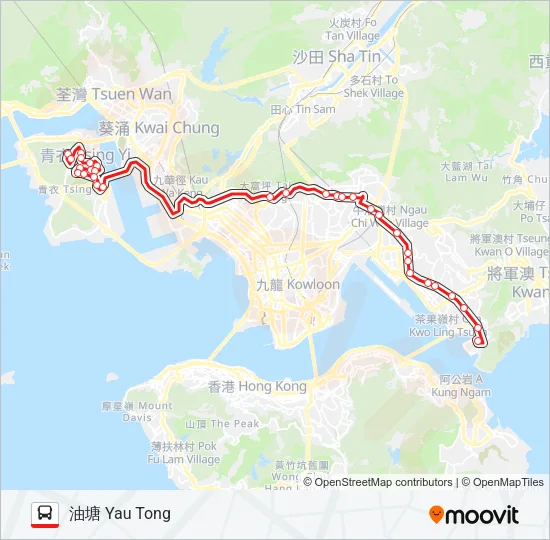 X42C Bus Line Map