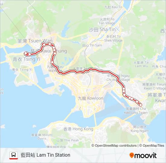 X42P Bus Line Map