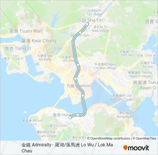 東鐵綫 EAST RAIL LINE Subway Line Map