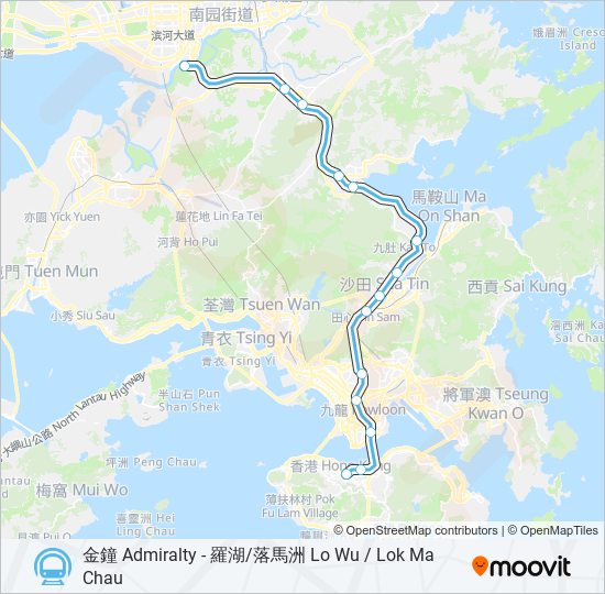 東鐵綫 EAST RAIL LINE subway Line Map