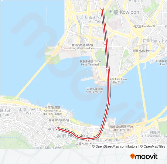 地鐵荃灣綫 TSUEN WAN LINE的線路圖